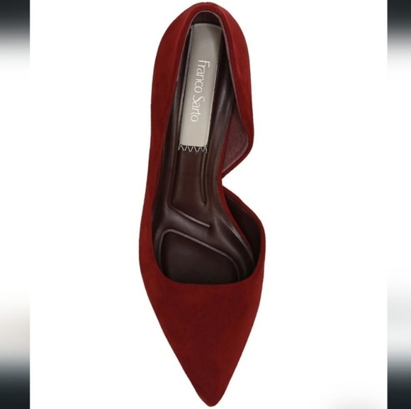 NWOT Franco Sarto Tana Suede Red Heels - Size 9.5 - Picture 2 of 14